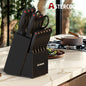 15PCS/ Astercook Knife Set with Sharpener/Block