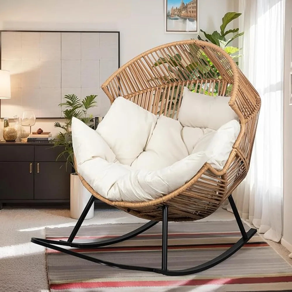 Oversized Wicker Rattan Egg Chair