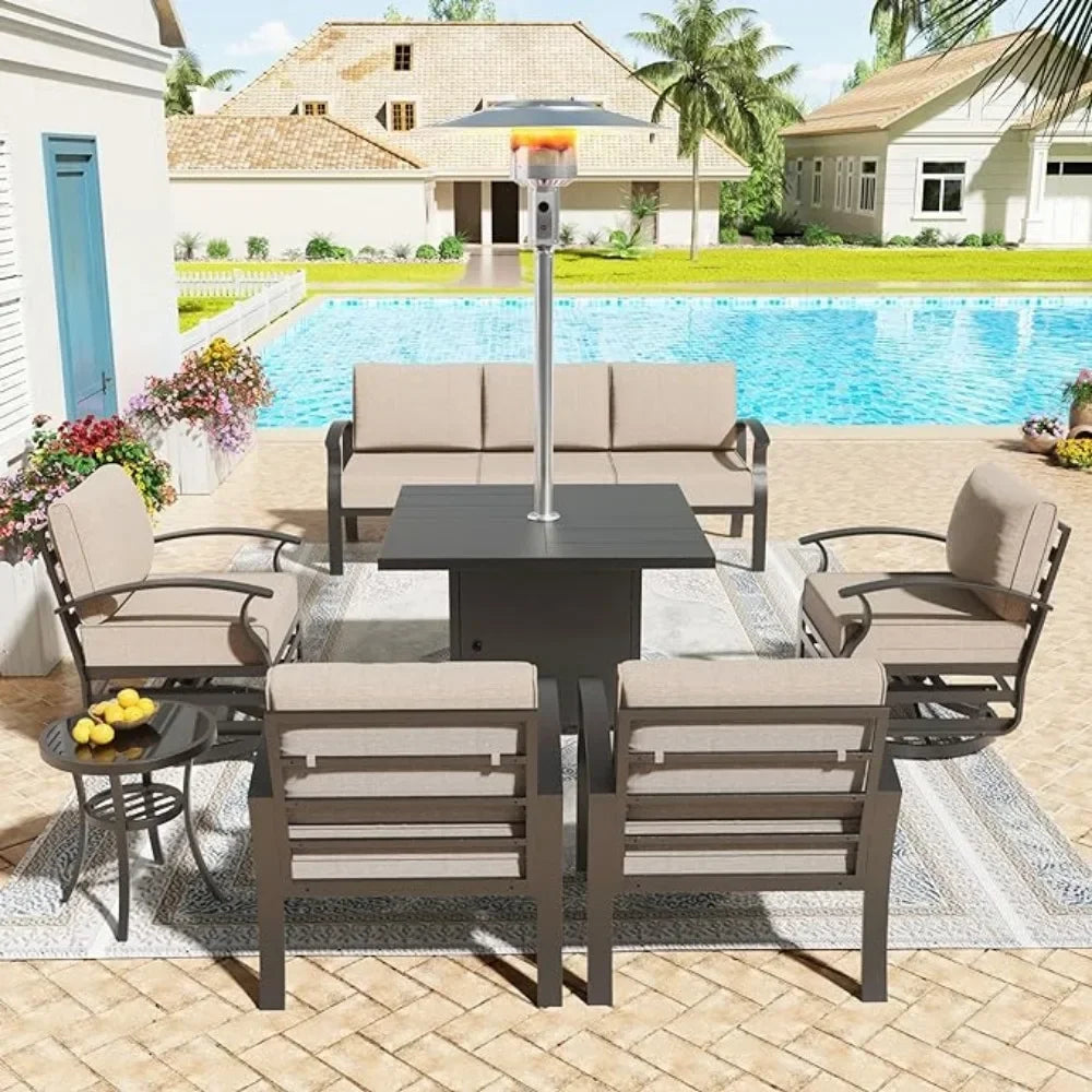 7 Piece Aluminum Patio Furniture Set