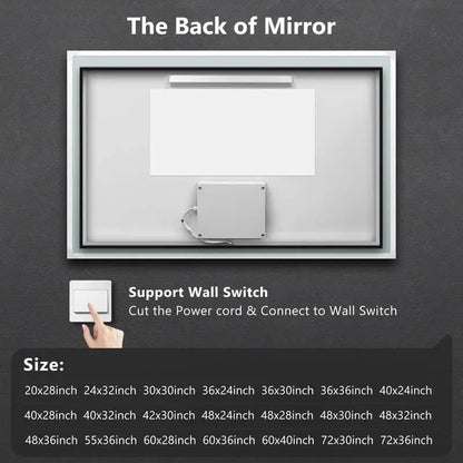 55 x 36 Inches LED Bathroom Mirror