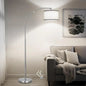 Adjustable Drum Shade, Arched Floor Lamp