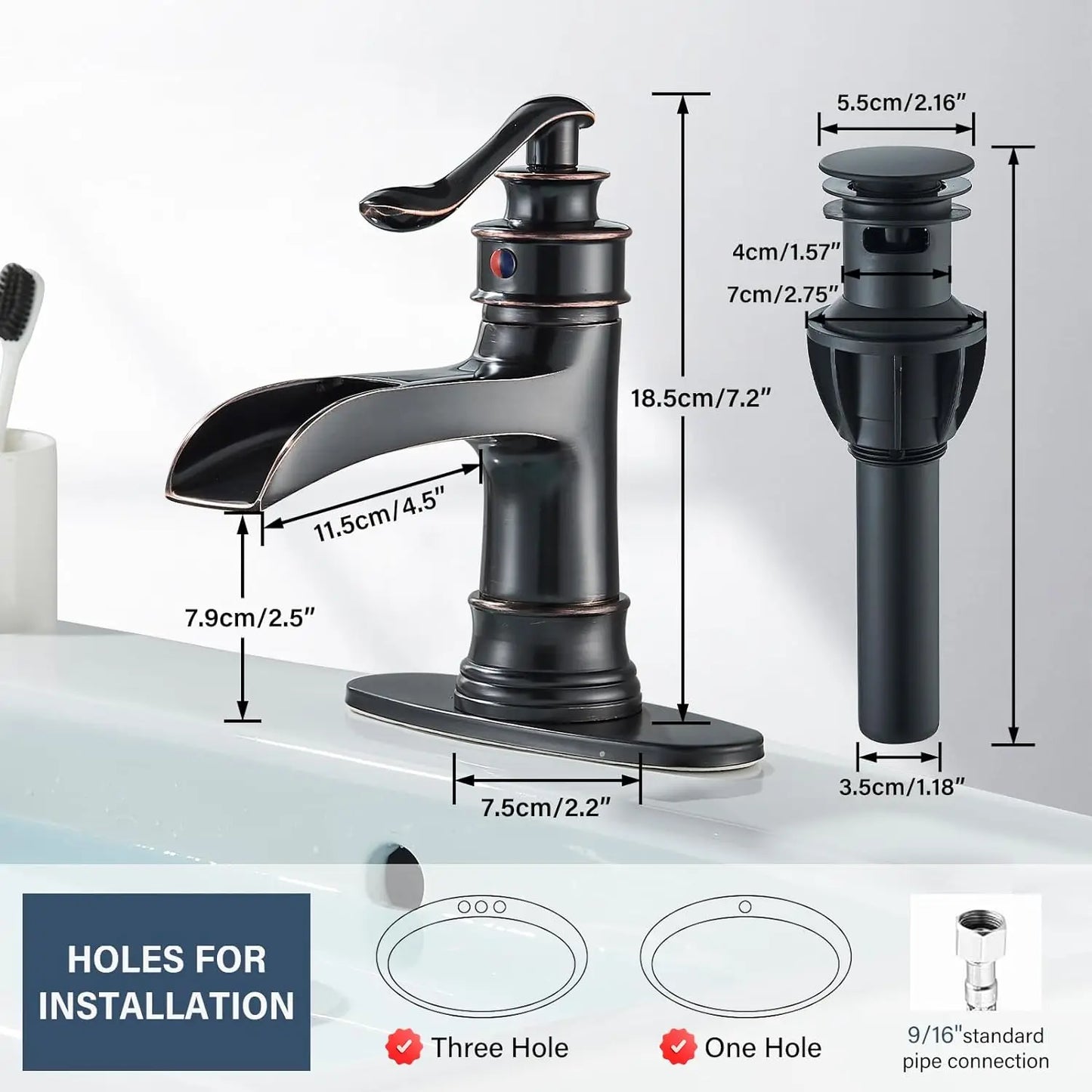 Waterfall Bathroom Faucet Oil Rubbed Bronze