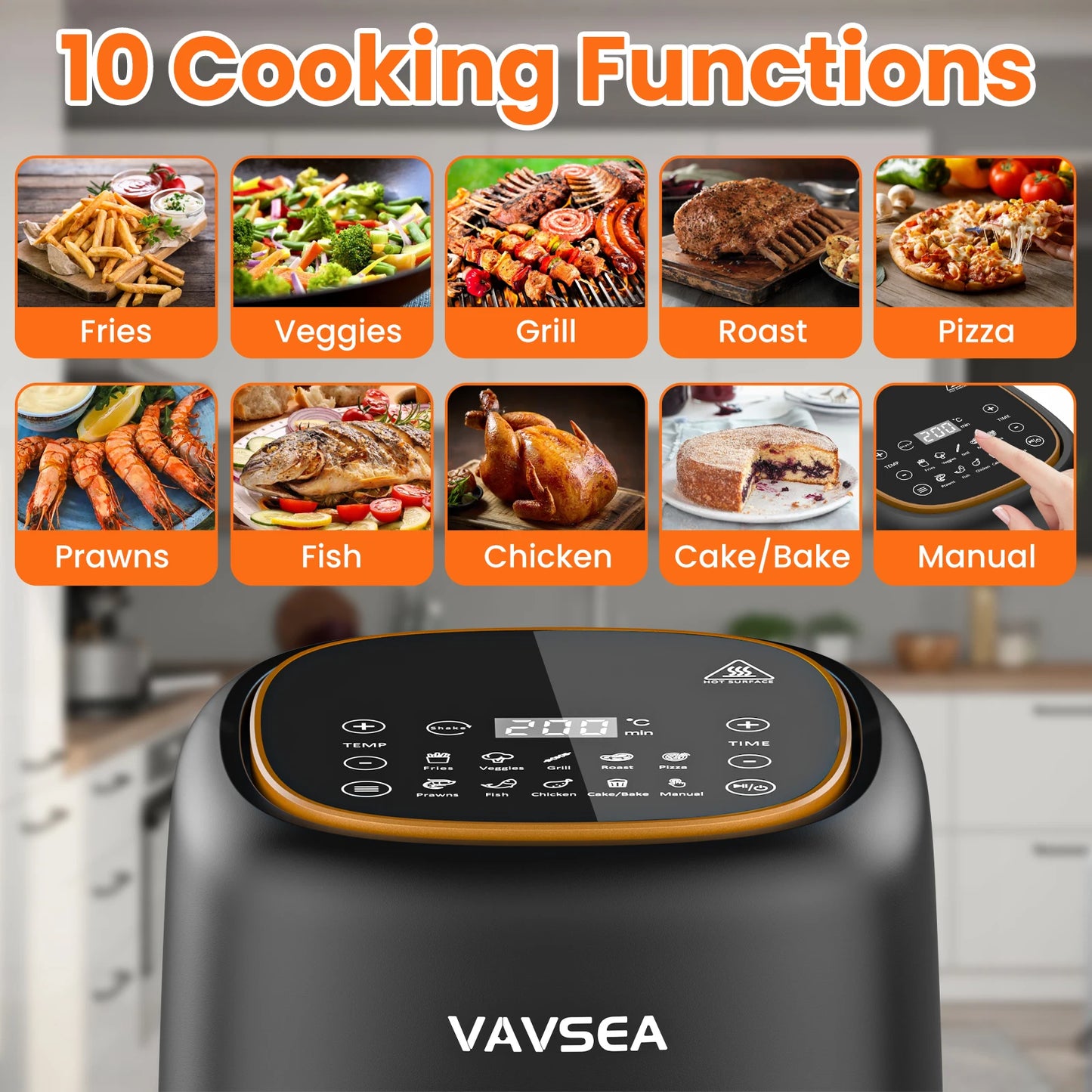 6.5 QT Digital Touch Screen Air Fryer