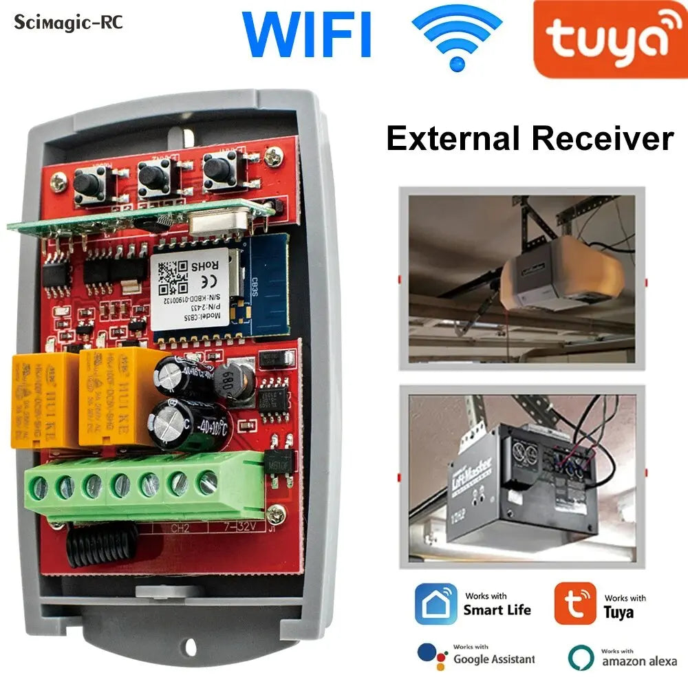 Tuya Wifi 433.92MHz Universal Garage Remote Control