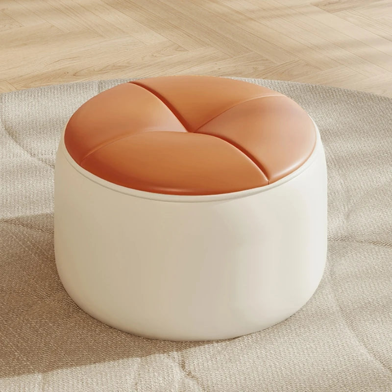 Pine Round Stool Living Room Sofa Stool