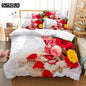 Red Rose Bedding Set Quilt Duvet Cover Comforter