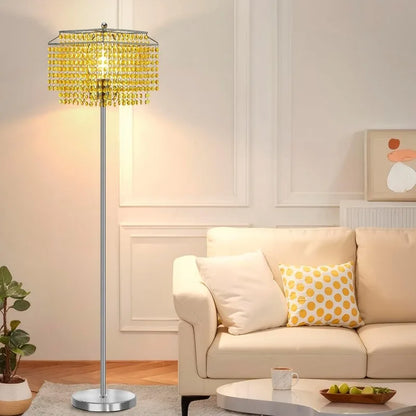 Crystal Floor Lamp, 64" Tall Modern