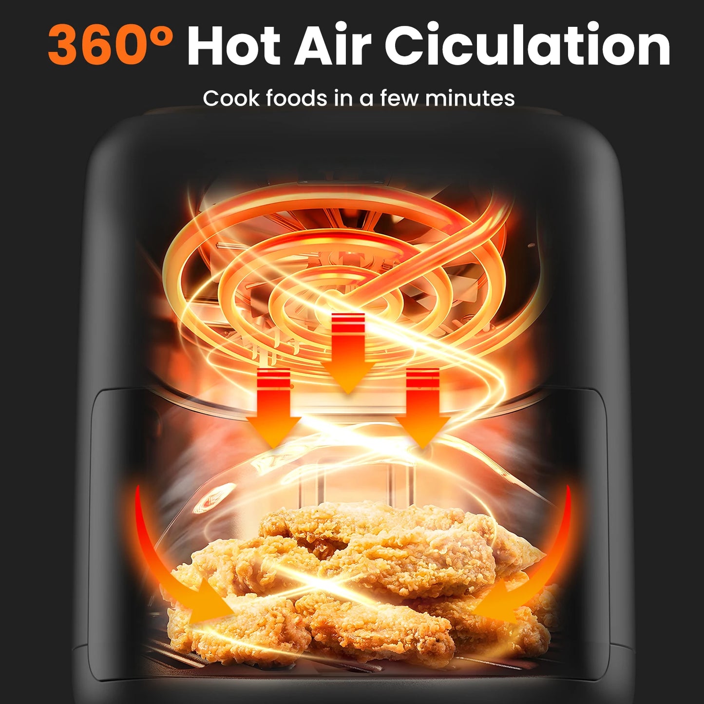 6.5 QT Digital Touch Screen Air Fryer