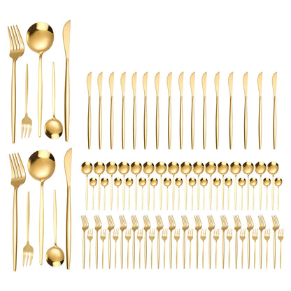 24Pcs/90Pcs Flatware Set Stainless Steel Silverware